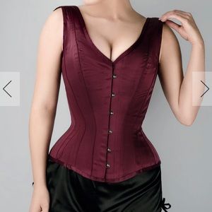 Burgundy corset